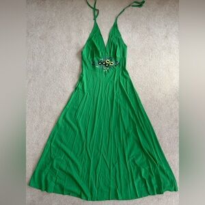 VINTAGE 70s Nylon Maxi Dress